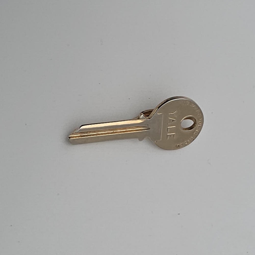 Vtg HICKOK USA Yale Key Tie Bar Clip Clasp Gold‎ Tone Excellent FREE $HIPPING!!